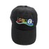 LGBTQ+ Running Embroidered Logo Cap | Black Cotton Twill Unisex Racer Hat | Lightweight & Quick-Dry Sports Accessory