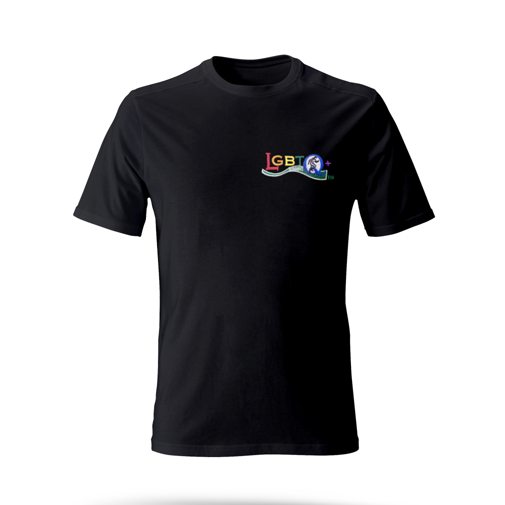 LGBTQ+ Running Embroidered Logo Tee-Shirt | Short Sleeves Dry-Fit Training T-Shirt | Crew Neck Sports Top