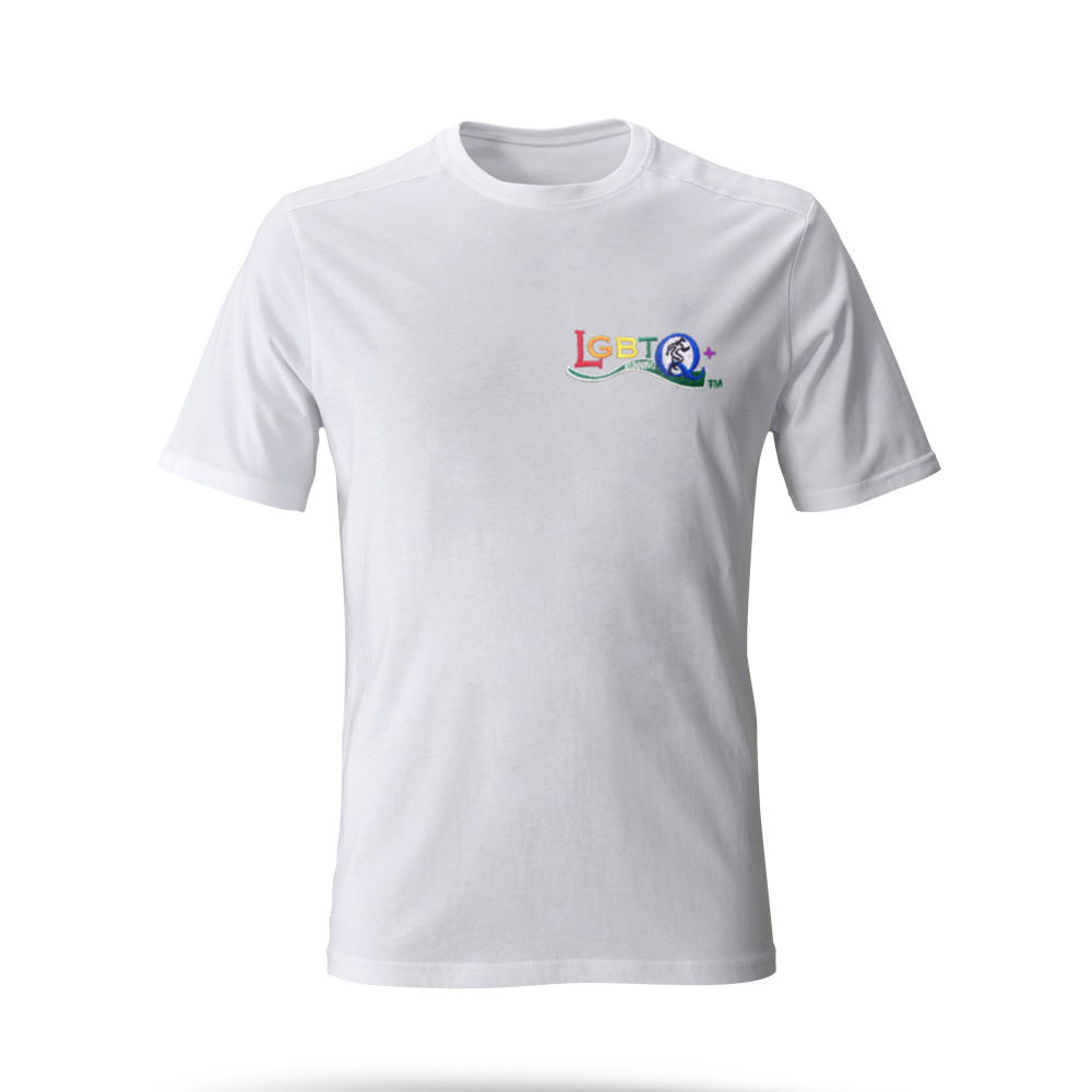 LGBTQ+ Running Embroidered Logo Tee-Shirt | Short Sleeves Dry-Fit Training T-Shirt | Crew Neck Sports Top
